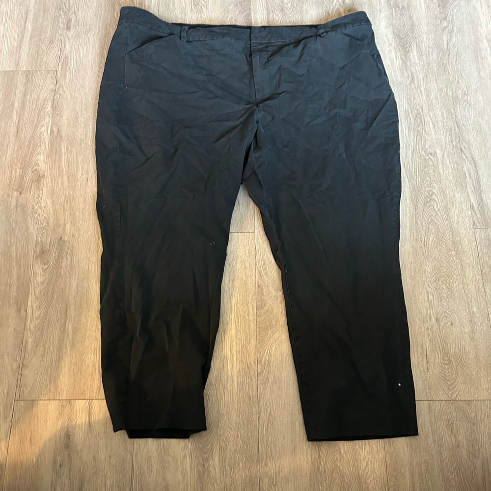 Old Navy Black Chino Pants Straight-Leg Ankle-Length